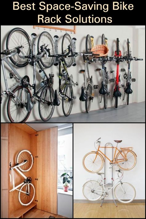 This Bike Storage With Greenroof is Just One of The Many Space-Saving Bike Rack Solutions Bike Wall Storage, Garage Bike Storage, Bike Storage Apartment, Carport Modern, Diy Bike Rack, Outdoor Bike Storage, Space Saving Apartment, Vertical Bike Rack, Bike Rack Wall