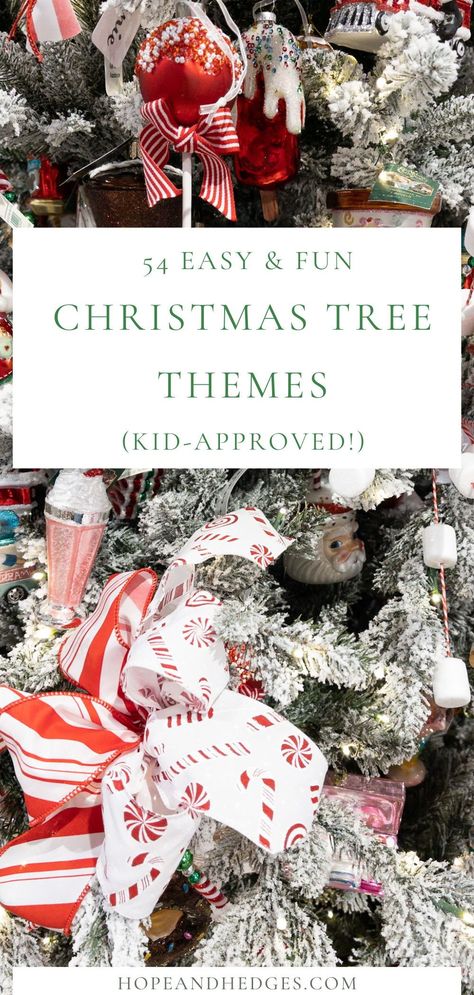 So sweet! These easy and fun Christmas tree themes for kids are simply adorable. If you're looking for Christmas tree ideas for kids, these are sure to be a hit! From a sweets theme Christmas tree to a sports theme Christmas tree, and over 54 theme Christmas tree ideas in between! Fun Christmas Tree Themes, Christmas Tree Themes For Kids, Theme Christmas Tree Ideas, Christmas Tree Ideas For Kids, Hand Christmas Tree, Theme Christmas Tree, Small Christmas Trees Decorated, Lego Christmas Tree, Fun Christmas Tree