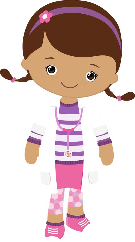 Clipart de la Doctora Juguetes. Doc Mcstuffins Party, Doc Mcstuffins Birthday, Disney Printables, Doc Mcstuffins, Pola Sulam, Cute Clipart, Blogger Template, Kit Digital, Hello Kitty Wallpaper