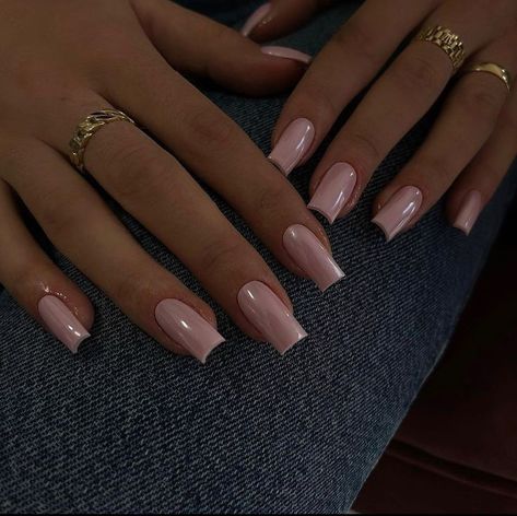 Nude Pink Square Nails, Nude Chrome Nails Square, Chrome Nails Square, Nude Chrome Nails, Nude Chrome, Nails 2025, Soft Pink Nails, Acrylic Nails Nude, Girly Acrylic