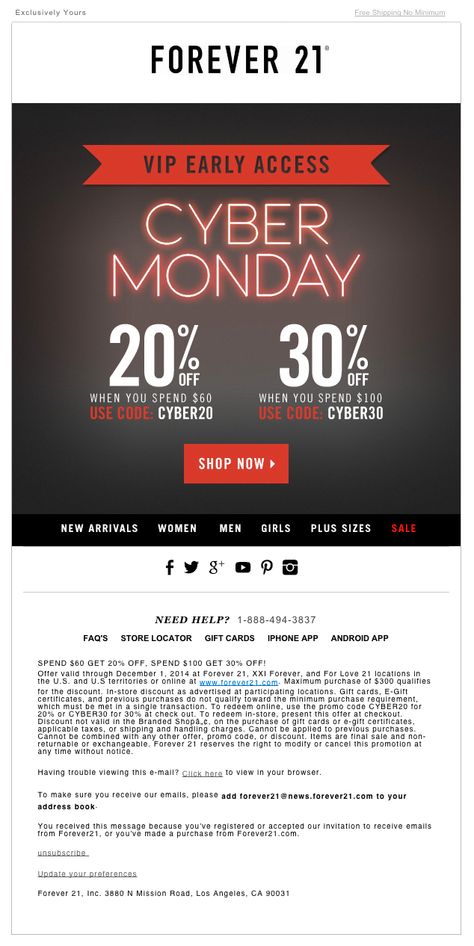 Forever 21 - Cyber Monday VIP Early Access with animated .gif - "Cyber Monday VIP Early Access: 30% Off Your Purchase‏" - Nov. 30, 2014 Diwali Design, Sale Banner, Email Design, Marketing Ideas, Email Marketing, Diwali, Animated Gif, Android Apps, Jay