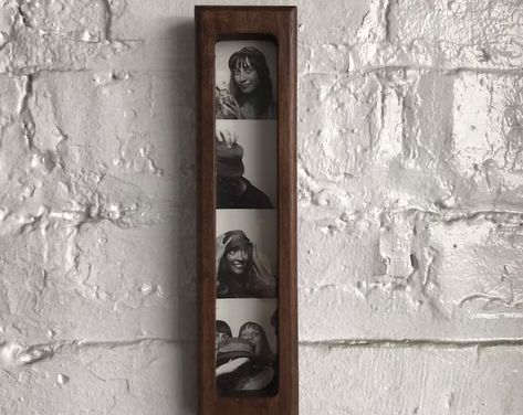 Photobooth Strip, Photobooth Frame, Magnet Photo, Vintage Photo Booths, Photo Strip, Wood Images, Photo Booth Frame, American Black Walnut, Dream Apartment