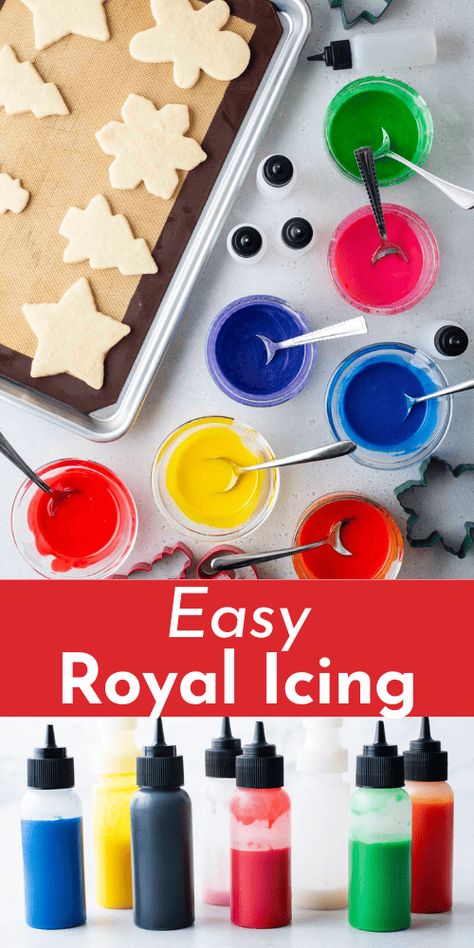 This is the only royal icing recipe you'll ever need! With no meringue powder needed, my secret ingredient makes this icing harden perfectly. Plus, I'm sharing my expert tips on adjusting your icing to the perfect consistency, coloring, and storing your icing. Royal Icing Recipe Without Meringue Powder, Royal Icing Without Meringue, Royal Icing Without Meringue Powder, Easy Royal Icing, Best Royal Icing Recipe, Royal Icing Cookies Recipe, Sugar Cookie Icing Recipe, Easy Royal Icing Recipe, Chewy Gingerbread Cookies