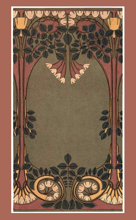 ART NOUVEAU design showing lotus flowers - Egyptian Revivalist influence on Art Nouveau and Art Deco Fiori Art Deco, Motifs Art Nouveau, Illustration Art Nouveau, Motif Art Deco, Art Nouveau Illustration, Art Nouveau Pattern, Art Nouveau Poster, Iphone Backgrounds, Art Nouveau Design