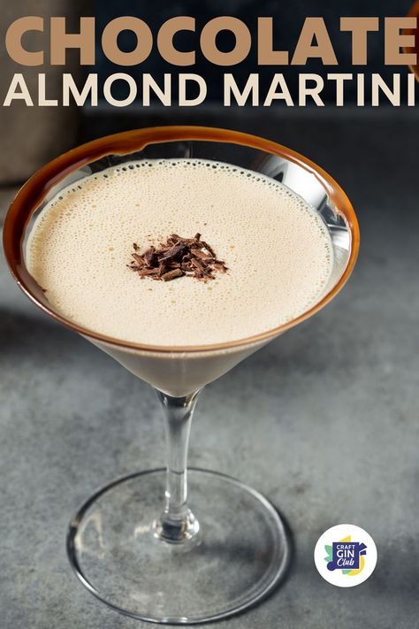 This incredibly easy chocolate martini recipe was inspired by the Forest Feast Salted Dark Chocolate Almonds in Craft Gin Club's May 2022 Gin of the Month box. It’s made with almond milk, creme de cacao and gin, all topped off will a chocolate garnish. Chilled and surprisingly light, it’s the perfect chocolate martini cocktail recipe for spring and summer! Almond Cocktails, Chocolate Martini Recipe, Forest Feast, Chocolate Garnishes, Chocolate Martini, Gin Cocktail Recipes, Craft Gin, Dark Chocolate Almonds, Martini Recipe