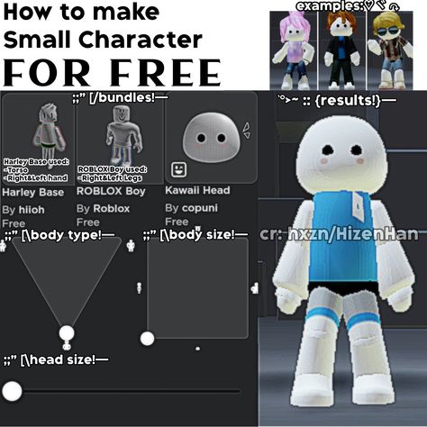 Roblox Body Ideas, Free Roblox Avatar, Free Roblox Outfits, Roblox Poses, Roblox Body, Small Character, Roblox Items, Roblox Character, Free Avatars