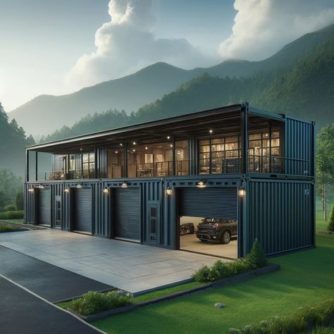 Joe Rusinko, Author at Barndo Build Plans Shipping Container Spa Design, Shipping Container Garage Ideas, Storage Container House, Container Office Design, Cargo House, Container Workshop, Container Garage, Hangar House, Multipurpose Space