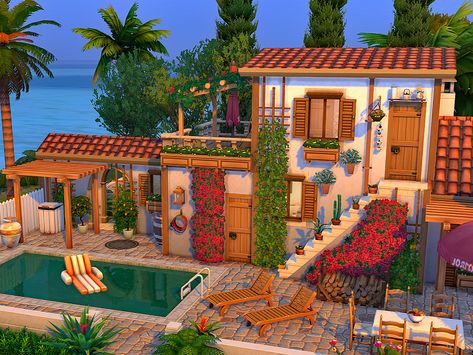 Sims 4 Cottage, The Sims 4 Lots, Sims 4 House Plans, Sims 4 House Building, Sims 4 House Design, Casas The Sims 4, Sims Building, Sims House Plans, Sims House Design