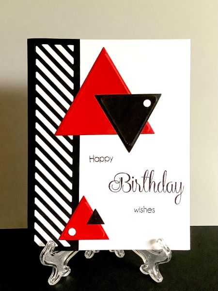 Geometric Birthday Cards, Stamp Birthday Card, Su Masculine Birthday Cards, Masculine Thank You Cards, Men’s Birthday Cards, Masculine Birthday Cards Handmade, Stampin Up Masculine Birthday Cards, Triangle Cards, Paper Card Ideas