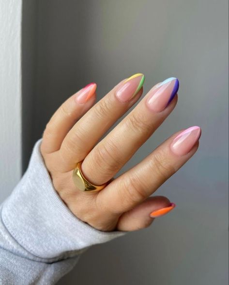 Bright Nail Designs, Pink Summer Nails, Multicolored Nails, August Nails, Bright Summer Nails, Lavender Nails, Summer Manicure, Nail Shimmer, Cute Summer Nails