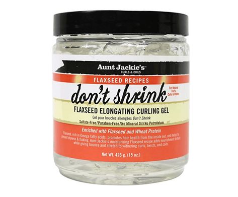 flaxseed don't shrink gel Aunt Jackie Dont Shrink, Dont Shrink Flaxseed Gel, Aunt Jackies Dont Shrink Gel, Curly Hair Gel Products, Curly Products, Curl Gel, Short Bleached Hair, Best Curly Hair Products, Bushy Hair