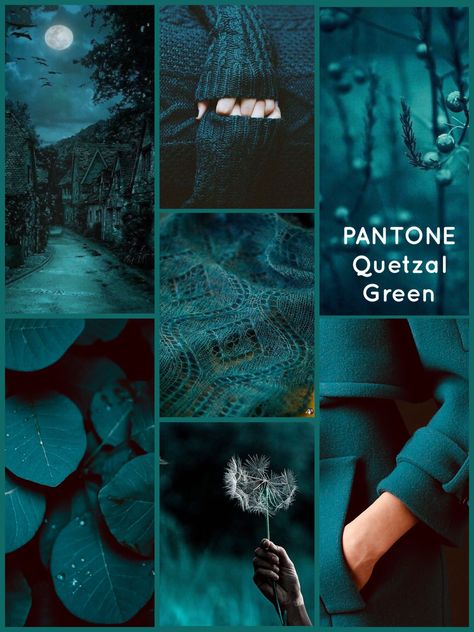 PANTONE Quetzal Green...what a gorgeous dark teal Quetzal Green, Jewel Tone Blue, Moody Beach, Paint Palettes, Color Schemes Colour Palettes, Color Palette Design, Fireplace Makeover, Roaring 20s, House Paint