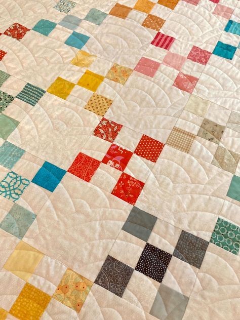 Making a Scrappy On Point Nine Patch Quilt – Monday Morning Designs Irish Chain Quilt, 9 Patch Quilt, Baby Patchwork Quilt, Nine Patch Quilt, Quilt Square Patterns, Scrap Quilt Patterns, Easy Quilt Patterns, Patchwork Quilt Patterns, Quilt Labels