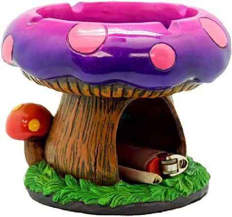 Mushroom Ashtray, Turtle Decor, Sculpture Art Clay, Fantasy Gifts, Clay Diy Projects, Clay Crafts Air Dry, Mushroom House, Mushroom Decor, Mushroom Design