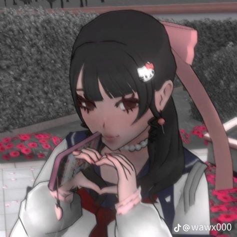 Yendere Simulator, Yandere Simulator Characters, Yandere Girl, Lovecore Aesthetic, Yandere Games, Characters Inspiration Drawing, Yandere Simulator, Im Going Crazy, Cute Memes