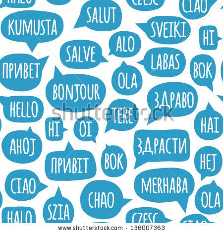 Hello in different languages in speech bubbles Hello In Different Languages, Hello Printable, Welcome Background, Leader In Me, European Languages, Speech Bubbles, Mural Ideas, All Languages, Advertising Material