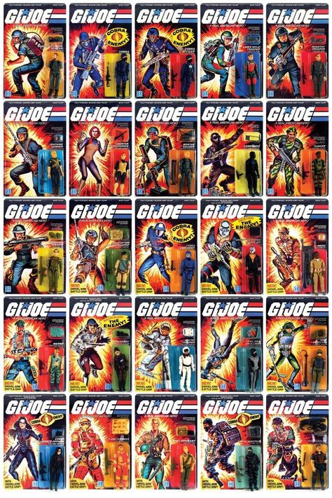 G.I. Joe action figures Comic Display, Toy Corner, 1980 Cartoons, Awesome Toys, 80s Nostalgia, 90s Toys, Cartoon Toys, 80s Cartoons, G I Joe