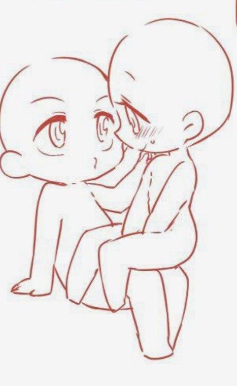 Pose_001 Couple Poses Drawing, Chibi Sketch, Manga Drawing Tutorials, Body Reference Drawing, 캐릭터 드로잉, Easy Doodles Drawings, Chibi Drawings, Figure Drawing Reference, Cute Easy Drawings