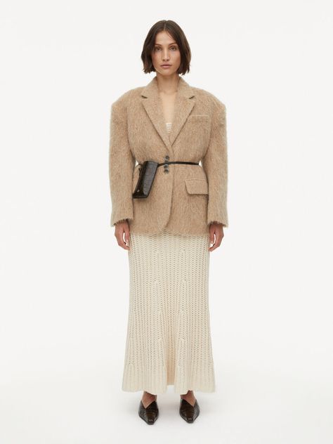 Biena single-breasted blazer Short Coat Outfit, Knitted Blazer, Maxi Skirt Style, Outfit Formulas, Power Dressing, Winter Outfit Inspiration, Knit Blazer, Fashion Inspiration Design, Malene Birger