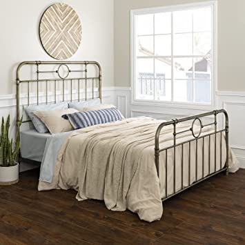 Queen Size Metal Pipe Bed Frame with Headboard and Footboard Antique Metal Bed Frame, Antique Metal Bed, Pipe Bed Frame, Pipe Headboard, Pipe Bed, King Metal Bed, King Metal Bed Frame, Iron King, Bed Inspo