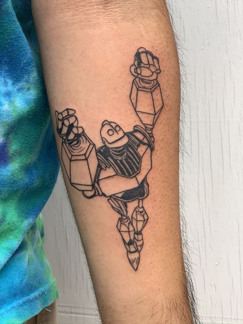 Iron Giant Tattoo, Giant Tattoo, Robot Tattoo, Terrible Tattoos, Iron Giant, Nerd Tattoo, Bug Tattoo, Movie Tattoos, The Iron Giant