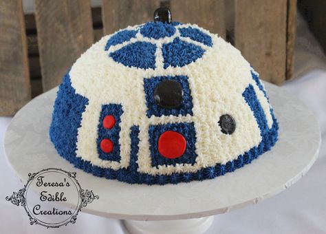 R2D2 smash cake R2d2 Birthday Party Ideas, R2d2 Birthday Cake, Star Wars 1st Birthday Cake, Star Wars Cake Smash, One With The Force First Birthday Cake, Star Wars Smash Cake First Birthdays, Star Wars Smash Cake, One With The Force First Birthday, Star Wars First Birthday