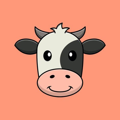 Cute cow face cartoon vector icon illustration. Flat cartoon style. Cow Illustration. Cartoon Cow Face, Cow Tattoo, Face Cartoon, Cow Illustration, Cow Face, Illustration Flat, Cartoon Cow, Face Illustration, Vector Icons Illustration