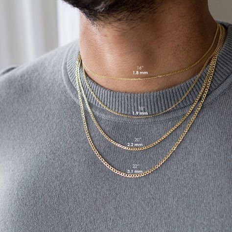 Mens gold chain necklace