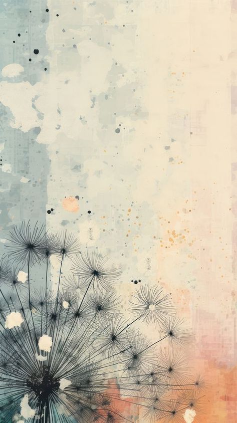 Dandelion Peel And Stick Wallpaper, Dandelions Wallpaper Aesthetic, Dandelion Aesthetic Art, Collagraph Art, Dandelion Abstract, Dandelion Background, Dandelion Watercolor, Watercolor Dandelion, Dandelion Photography