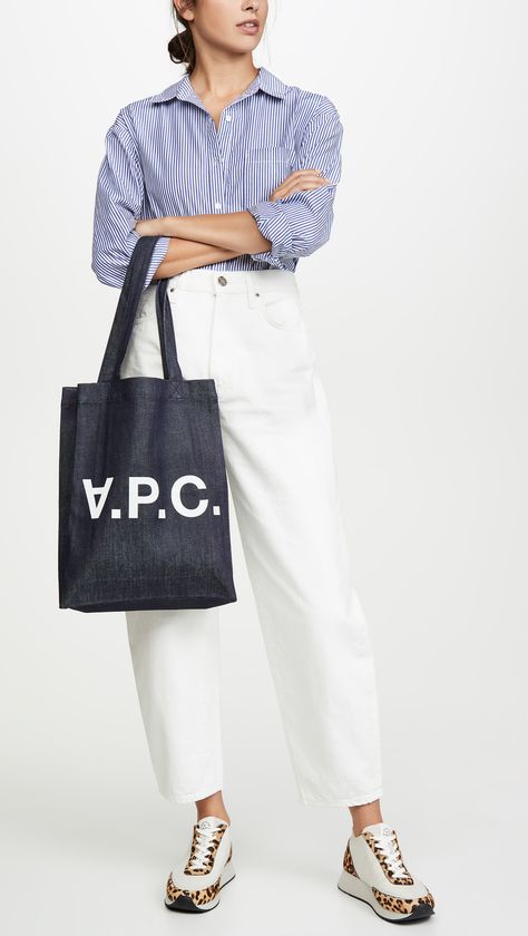 A.P.C. Laure Tote #Sponsored , #Sponsored, #Laure, #Tote Apc Bag, Denim Tote Bags, Denim Tote, Bags Tote, Macau, Free Bag, Women's Bags, Womens Tote Bags, A P