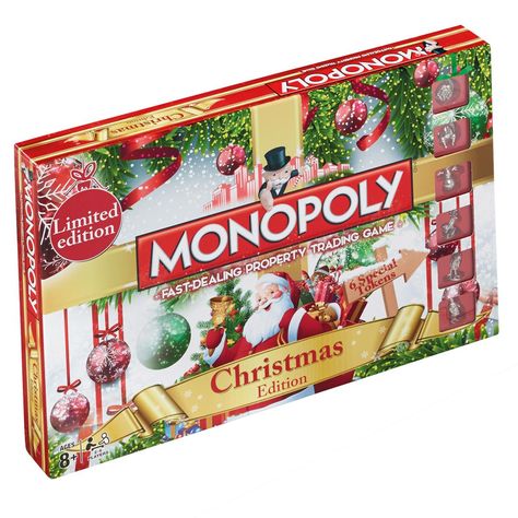 Christmas Monopoly, Monopoly Board Game, Christmas Board Games, Monopoly Board, Santa And His Reindeer, Monopoly Game, Family Boards, Christmas Game, Family Board Games