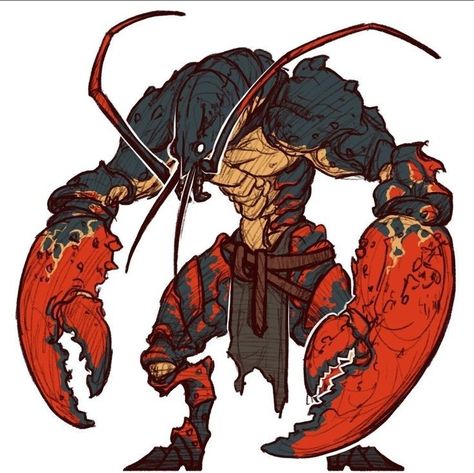 Monk Design, Lobster Design, Creature Fantasy, Creature Artwork, Cool Monsters, 다크 판타지, Monster Concept Art, Dnd Art, Fantasy Monster