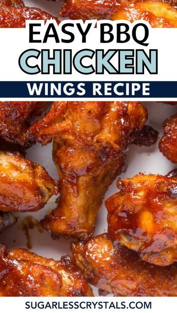 These baked bbq chicken wings are perfect for game day or a weeknight meal. Juicy on the inside and crispy on the outside, this recipe uses a flavorful BBQ rub and your favorite sauce. Cook these baked bbq chicken wings in the oven for an easy meal that's sure to satisfy! Pair with your favorite sides for the ultimate feast. A must-try for anyone looking for the best baked bbq chicken wings. Bbq Chicken Legs Crockpot, Easy Bbq Wings, Best Baked Bbq Chicken, Easy Baked Bbq Chicken, Homemade Bbq Rub, Chicken Wings In The Oven, Baked Bbq Chicken Wings, Bbq Chicken Wings Recipe, Perfect Baked Chicken