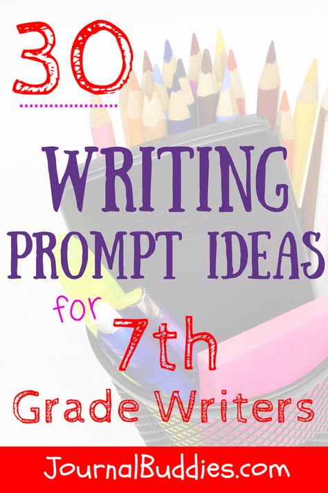 If you’re looking for a new way to help your students explore and express themselves through the power of writing, use these brand new 7th grade writing prompts to get them started! One of the best ways to help your 7th graders through this challenging transitional period is to show them how writing can serve as a safe outlet for all of their feelings and ideas.  via @journalbuddies Grade 7 Writing Prompts, Paragraph Prompts Middle School, 7th Grade Writing Prompts, Story Starters For Kids, 7th Grade Writing, Creative Writing Topics, Middle School Writing Prompts, 6th Grade Writing, Free Printable Journal