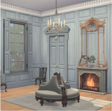 Link to GEORGIAN SET CC by Felix. ALL ITEMS BASE GAME COMPATIBLE Sims 4 Victorian Cc Furniture, Open Shutters, Chippendale Furniture, Victorian Windows, Royal Room, Royal Bedroom, Cute Cottages, Georgian Furniture, Royal Furniture