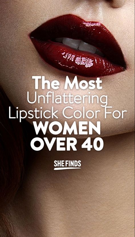 Kerrin Jackson, a four-time Emmy-nominated makeup artist and creator of the blog The Makeup Refinery, is here to provide simple tips on the most unflattering lipstick colors over 40 — and the shades that will make you positively glow. #makeup #makeuptutorial #makeupoftheday #makeuplover #tips #ideas #beautyproducts #beautyblog #blog Choosing Lipstick Color, What Lipstick Colour Suits Me, Finding The Perfect Lipstick Shade, Best Cheap Lipstick, Vintage Lipstick Aesthetic, Different Shades Of Red Lipstick, Dark Berry Lipstick, L’oréal Lipstick Shades, Natural Lipstick Colors