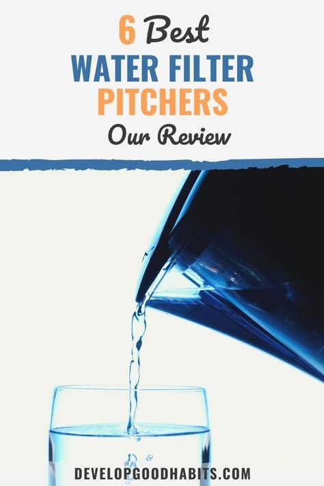 Let\'s take a look at 6 of the most popular water filter pitcher models based on size, cost, and contaminant removal. best water filter pitcher | Which water filter pitcher removes the most contaminants | Is Zero water filter better than Brita | Do Brita filters actually do anything Brita Filter, Best Water Filter, Water Health, Water Filter Pitcher, Healthy Lifestyle Quotes, Healthy Water, Best Water, Health Books, Health Habits