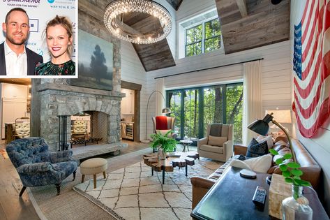 Andy Roddick and Brooklyn Decker Sell North Carolina Lake House for $2.35 Million North Carolina Lakes, Cashiers Nc, Andy Roddick, Brooklyn Decker, Silver Springs, White Shiplap, North Carolina Mountains, North Carolina Homes, Mountain Homes