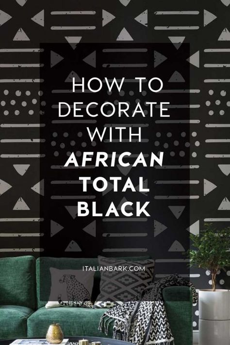 How to decorate with black African Boho Decor, Afrocentric Interior Design, African Style Living Room, Afro Centric Decor, African Interior Design Living Rooms, African Inspired Bedroom, African Bedroom Ideas, Afro Boho Living Room, African Boho Living Room