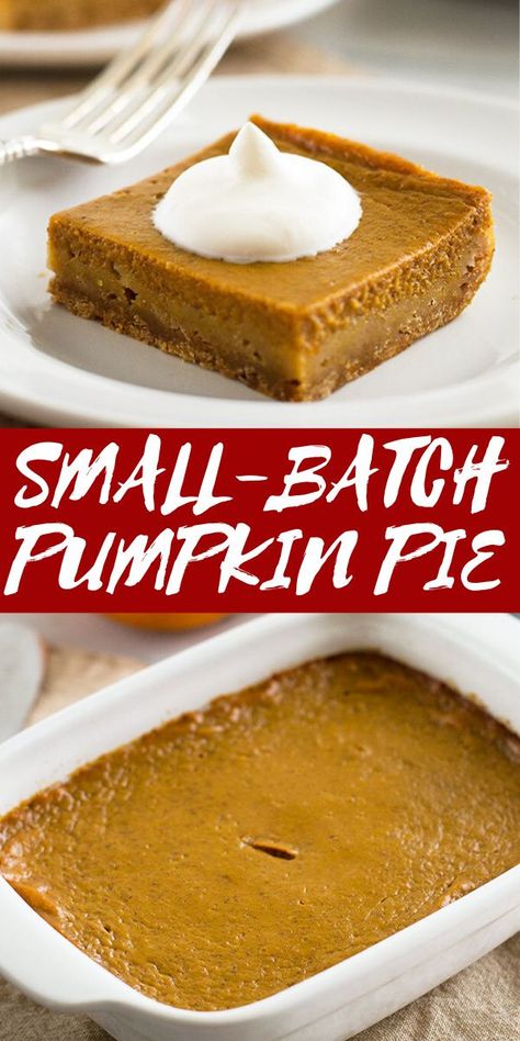 This Mini Pumpkin Pie With Graham Cracker Crust is EASY to make and so GOOD. Pumpkin Pie For 2, Small Batch Pumpkin Pie Filling, Small Batch Pumpkin Pie, Small Batch Pumpkin Bars, Small Pumpkin Pie Recipe, Pumpkin Pie With Graham Cracker Crust Easy, Mini Pumpkin Pies With Graham Cracker Crust, Mini Pumpkin Pies Graham Cracker Crust, Pumpkin Pie Recipe Homemade With Graham Cracker Crust