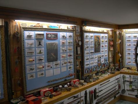 Fishing Tackle Room, Fishing Man Cave, Fishing Tackle Organization, Tackle Storage, Fishing Storage, Fishing Tackle Storage, Fishing Room, Tackle Shop, Fishing For Beginners