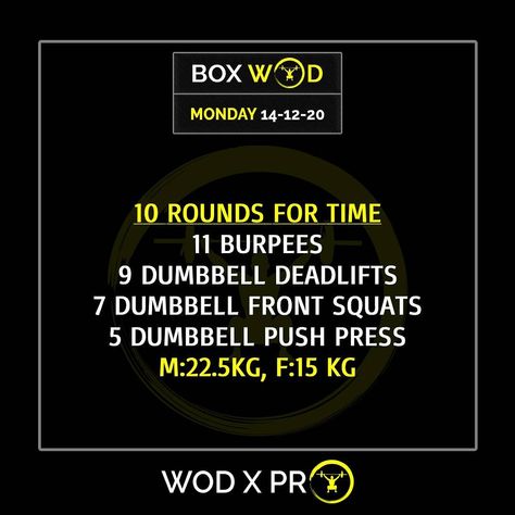 Monday Crossfit Workout, Monday Wod Crossfit, Dumbell Wod Crossfit, Crossfit Wod With Dumbbells, Crossfit Workouts Wod Strength, Home Wod Crossfit, Dumbbell Crossfit Workout, Dumbbell Wod, Weekend Exercise