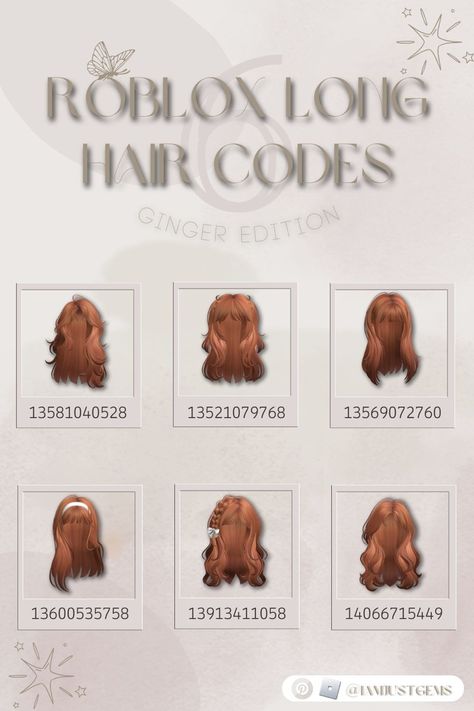 Hair Codes Ginger, Roblox Layout, Aesthetic Outfits Y2k, Emo Fits, School Decal, Hair Codes, Y2k Hair, Black Hair Roblox, Aesthetic Roblox Royale High Outfits