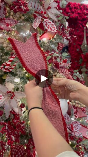 Ribbon Crafts Christmas, Decorators Warehouse Christmas Trees, Spiral Ribbon Ornaments On Christmas Tree, How To Put Ribbon On A Christmas Tree Easy Video, How To Add Ribbon To Your Christmas Tree Video, Bows In Chritmas Tree, Christmas Tree Ribbon Ideas, Tree Drcor Ribbon, Decorators Warehouse