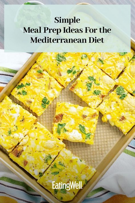 The Mediterranean diet is one of the healthiest eating patterns around, and it can be especially easy to follow with these recipes. You can meal-prep breakfast, lunch and dinner, and each of these dishes require no more than three steps to make. Having meals prepped in advance can make it easier to eat healthy and save time during busy weeks. Recipes like our Chickpea, Artichoke & Avocado Salad with Apple-Cider Dressing and Chicken Curry Cup of Noodles are simple, healthy and delicious Healthy Family Meal Prep For The Week, No Prep Meal Prep, Easy Meal Prep Mediterranean Diet, Budget Mediterranean Diet, Mediterranean Food Prep, Mederteranian Diet Meal Prep, Healthy Mediterranean Meal Prep, Mediterranean Diet Breakfast On The Go, Meditarian Diet Recipes Breakfast