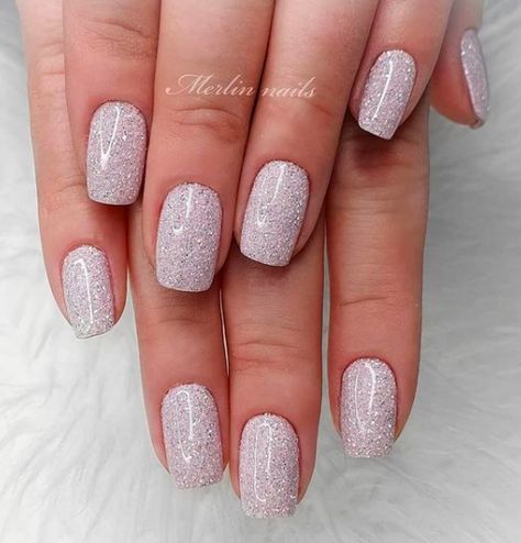 30 Wedding Nail Designs for Your Big Day - ♡ July Blossom ♡ Short Winter Nail Ideas, Merlin Nails, Gigi Nails, Glitter Nail Ideas, Winter Wedding Nails, Nail Ideas For Summer, Pink Wedding Nails, Glitter French Nails, Nails Bridal