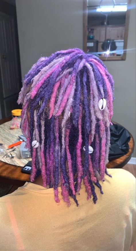 Beauty Beyond Boundaries: Explore Diverse Hairstyle Options Pink And Blue Locs, Purple Locs Men, Purple And Blonde Locs, Multicolored Locs, Pink And Purple Locs, Reverse Dyed Locs, Blonde And Pink Locs, Lavender Locs, Rainbow Locs