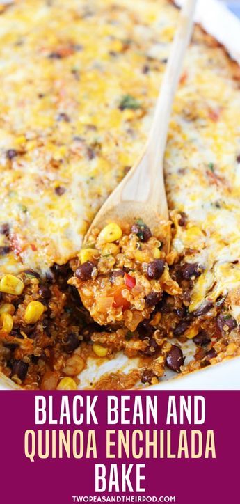 Quinoa Enchilada Bake, Quinoa Enchilada, Black Bean And Quinoa, Pollo Teriyaki, Enchilada Bake, Clean Eating Recipes For Dinner, Healing Foods, Clean Eating Dinner, God Mat