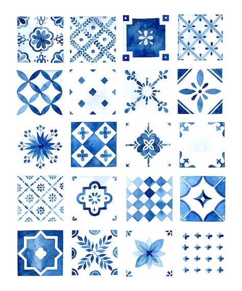 Sublimacion Ideas, Hand Drawn Elements, Greek Pattern, Mediterranean Tile, Pantone Colour Palettes, Turkish Tiles, Sketchbook Cover, Doodle Pages, Mediterranean Blue