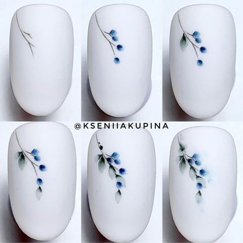 Nail artist (@kseniiakupina) • Foto e video di Instagram Nail Designs Step By Step, Water Color Nails, Nail Designs Tutorial, Nail Art Techniques, Floral Nail Art, Nail Art Videos, Flower Nail Art, Nail Art Hacks, Floral Nails